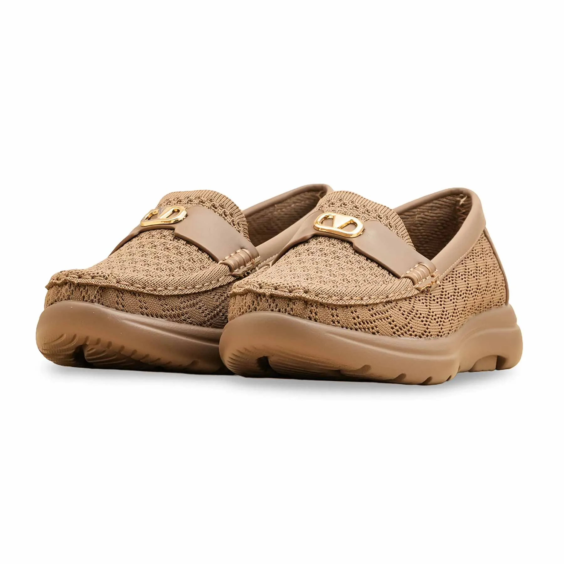 Brown Moccasin For Women WN4516 Smart Business Casual Shoes