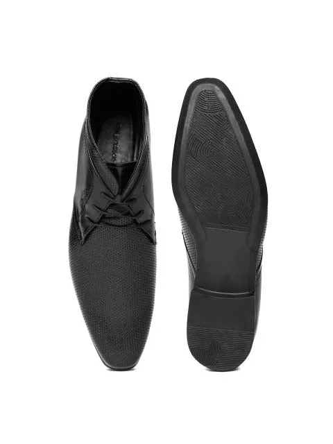 San Frissco Men Black Formal Shoes Waterproof Flat Pedal Cycling Shoes