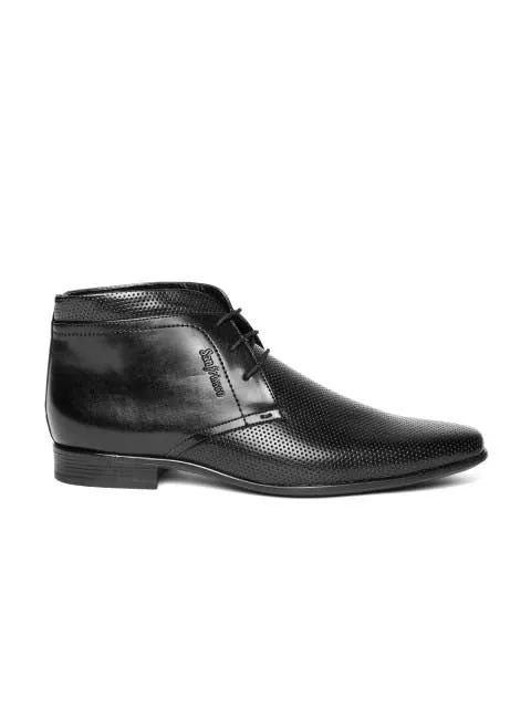 San Frissco Men Black Formal Shoes Flat Closed Toe Shoes