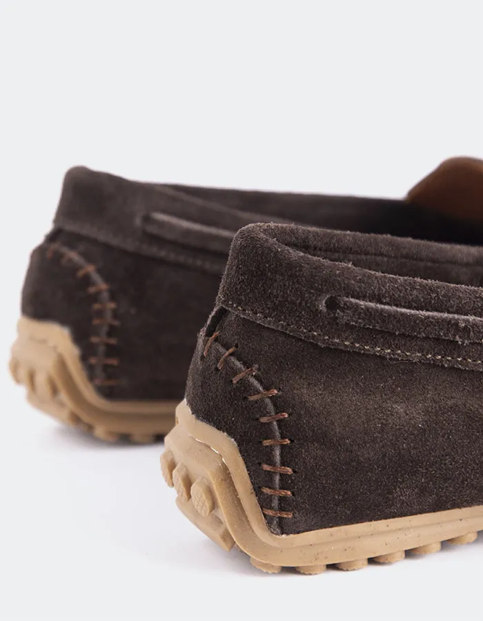 Closed Toe Shoes Flats Titania Brown Suede