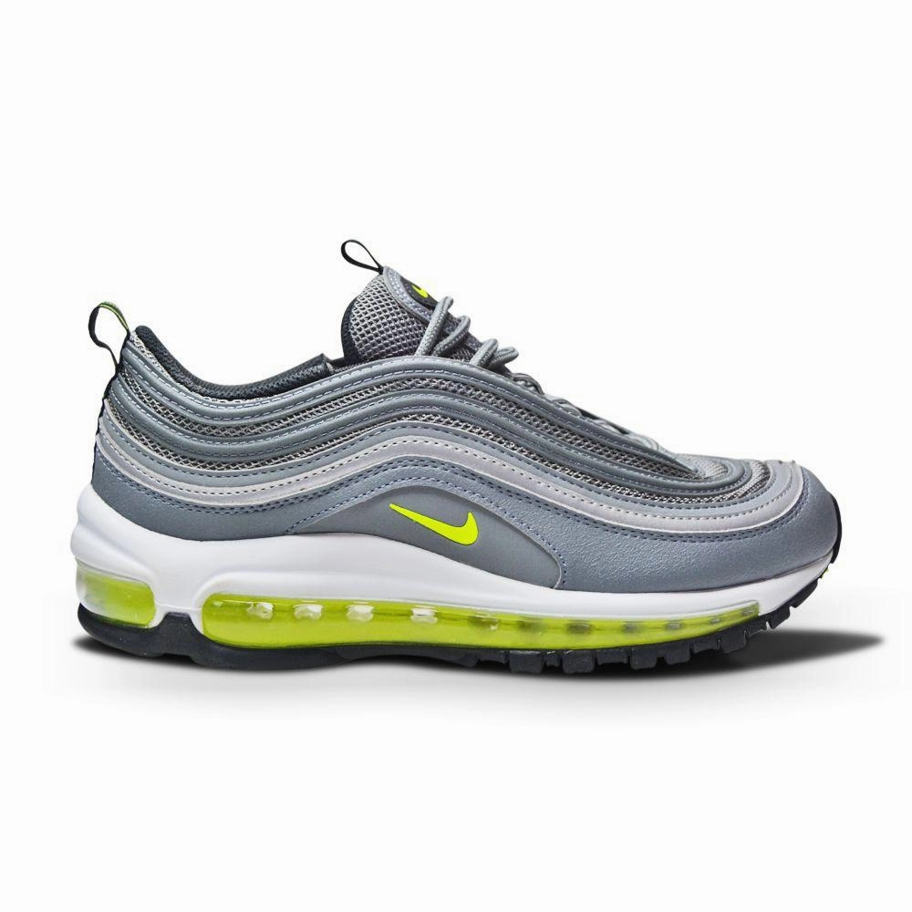 Juniors Nike Air Max 97 (GS) - DM3210 001 - Smoke Grey Volt White Black Asics Vs Under Armour Shoes