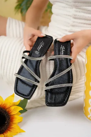 RoseVeno Women's Sponge Three Stone Evening Slippers Ballet Slippers Crochet