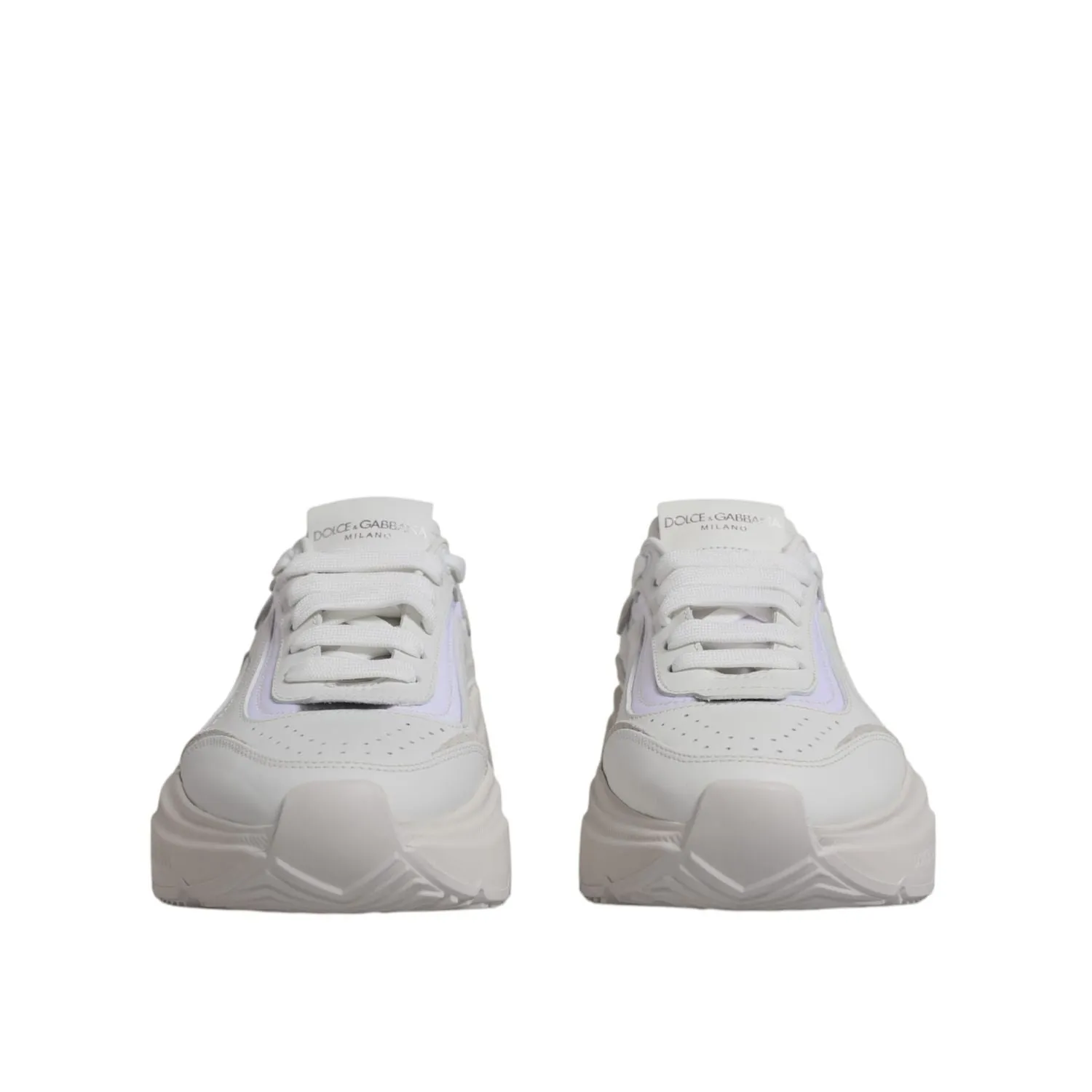 Dolce & Gabbana White Daymaster Low Top Sneakers Shoes Kangaroo Sneakers