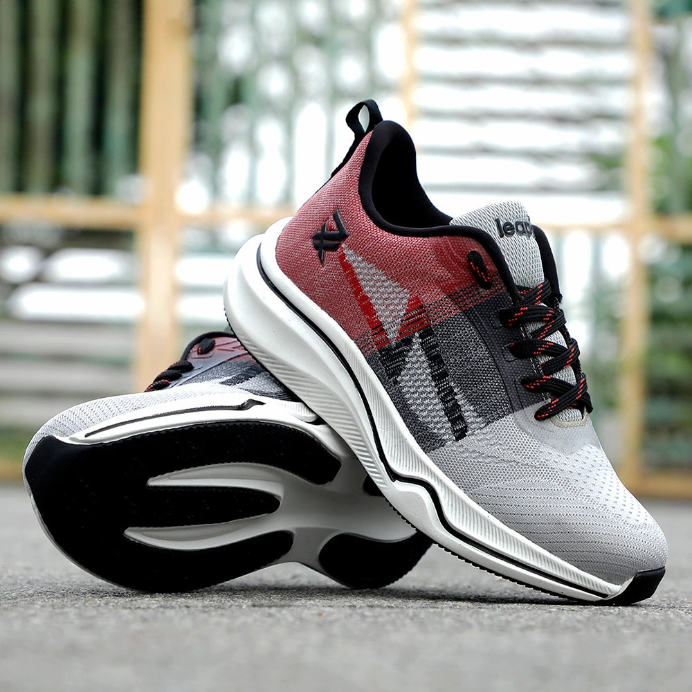 Shoes Zoom Running Leap7x Maroon Sports Lacing Running Shoes For Men GHD-22 By Liberty