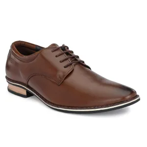 Kavacha Pure Leather, Italic designed Derby Formal Shoes For Men S829 (Brown) Ghost 15 Neutral Running Shoe