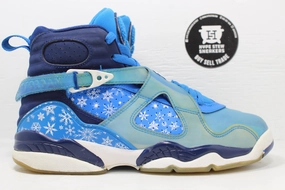 Nike Air Jordan 8 Snow Blizzard (GS) Size 6.5 No Insoles Wrestling Shoes Asics Jb Elite