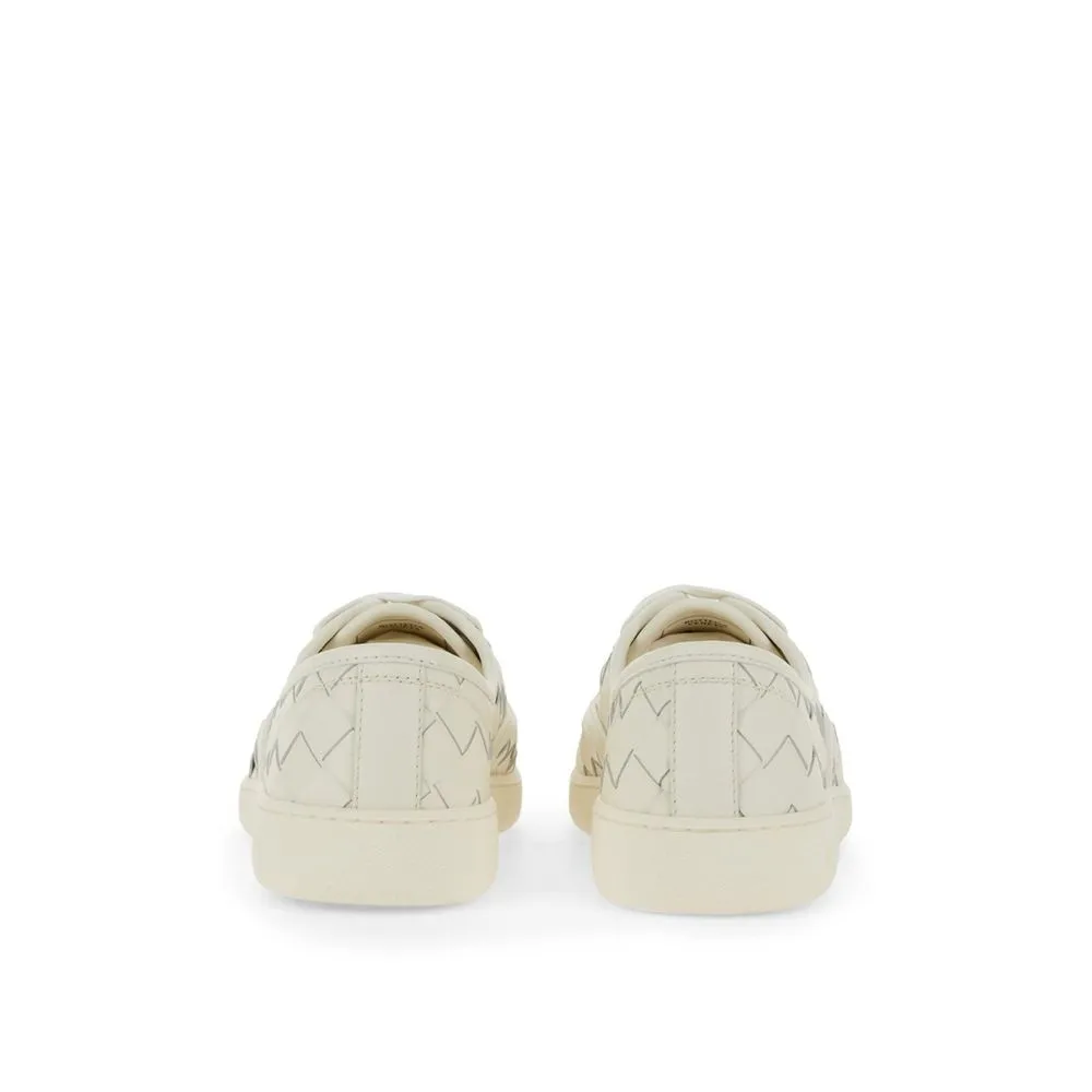 Bottega Veneta White Calfskin Low Top Sneakers Best Nursing Sneakers