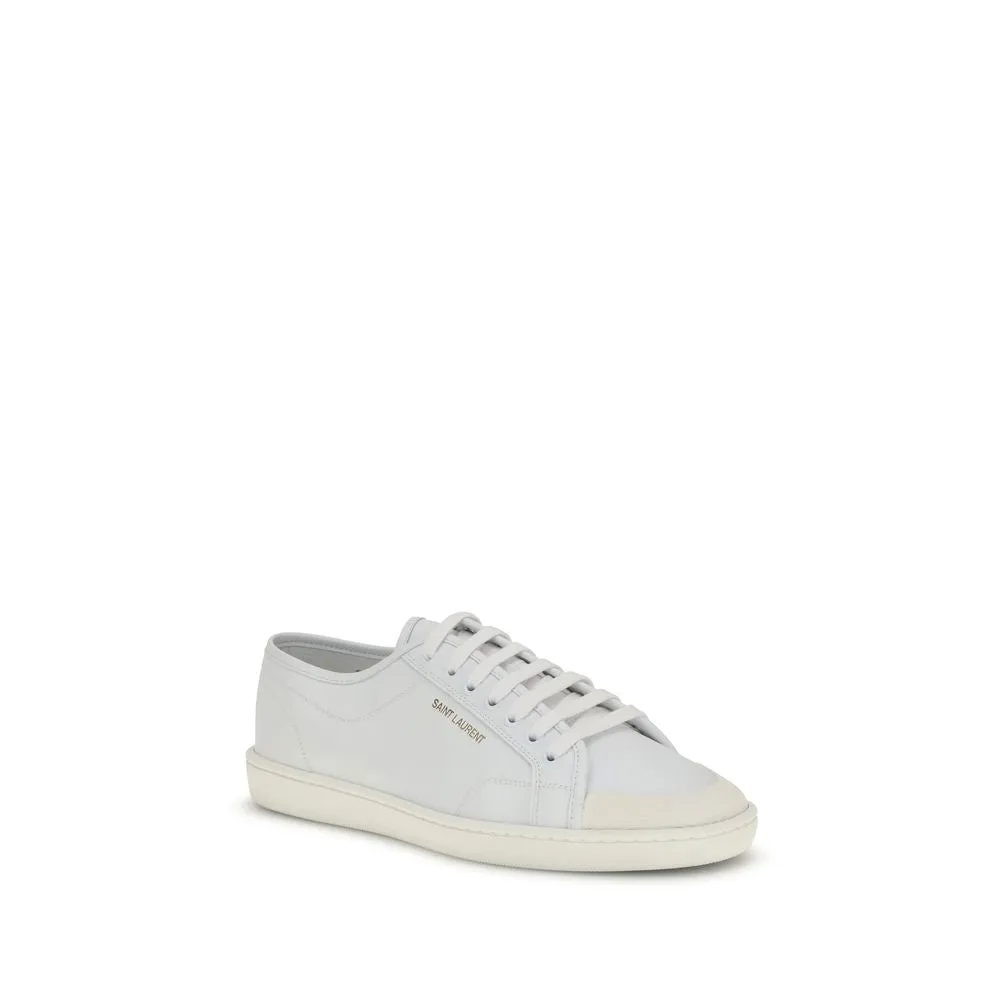Saint Laurent White Calf Leather Bos Taurus Low Top Sneakers Rebecca Minkoff Flat Shoes