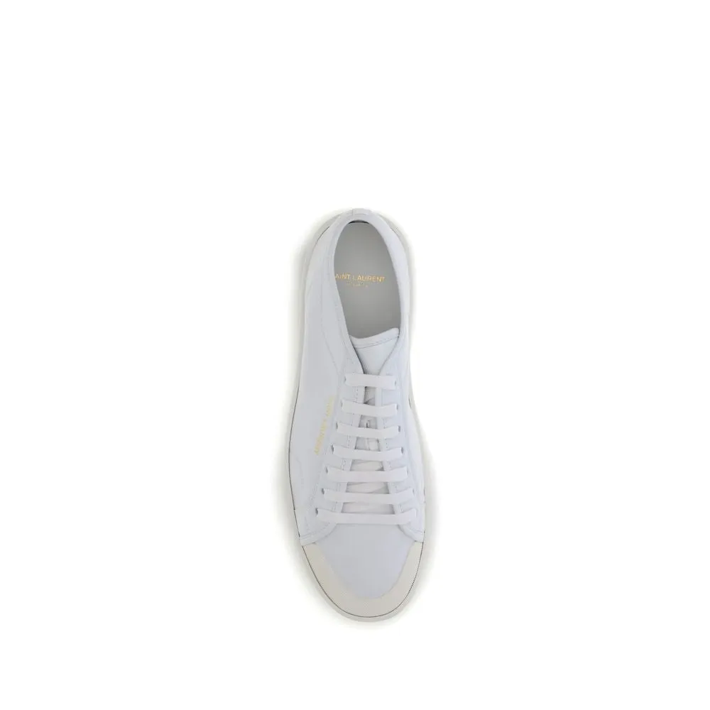 Saint Laurent White Calf Leather Bos Taurus Low Top Sneakers Best Flat Weightlifting Shoes