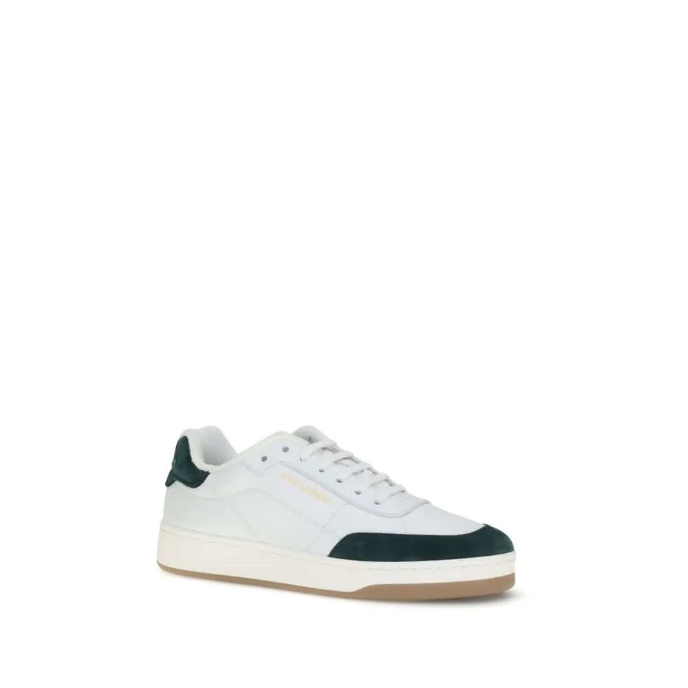 Saint Laurent White Calf Leather Bos Taurus Low Top Sneakers Ladies Print Flat Shoes
