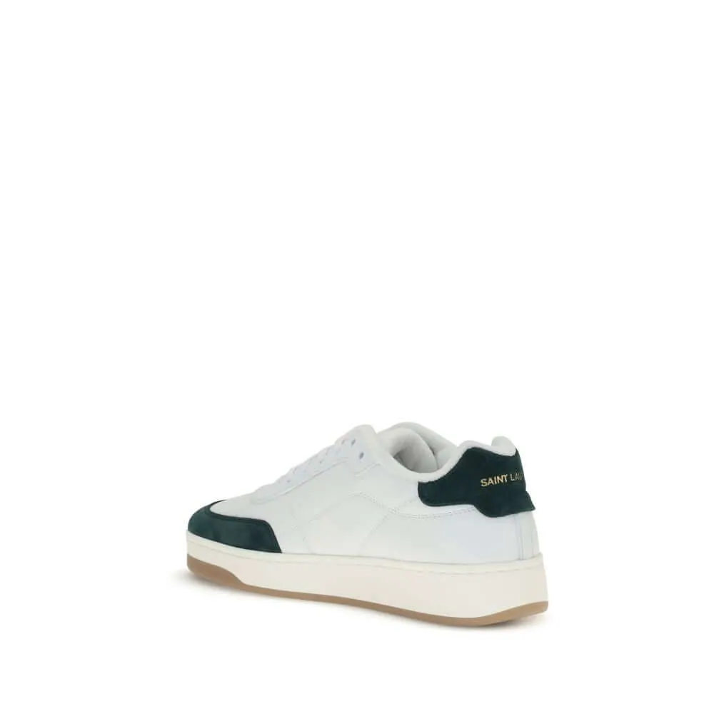 Saint Laurent White Calf Leather Bos Taurus Low Top Sneakers Flat Shoes Gym
