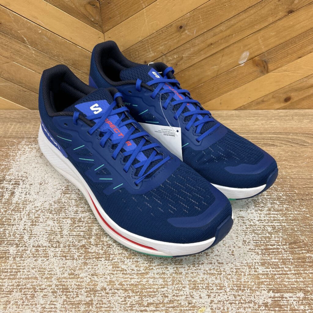 Salomon - Men's Spectur Running Shoes - MSRP $160: Blue/Red-men-M12 Best Carbon Plate Running Shoes