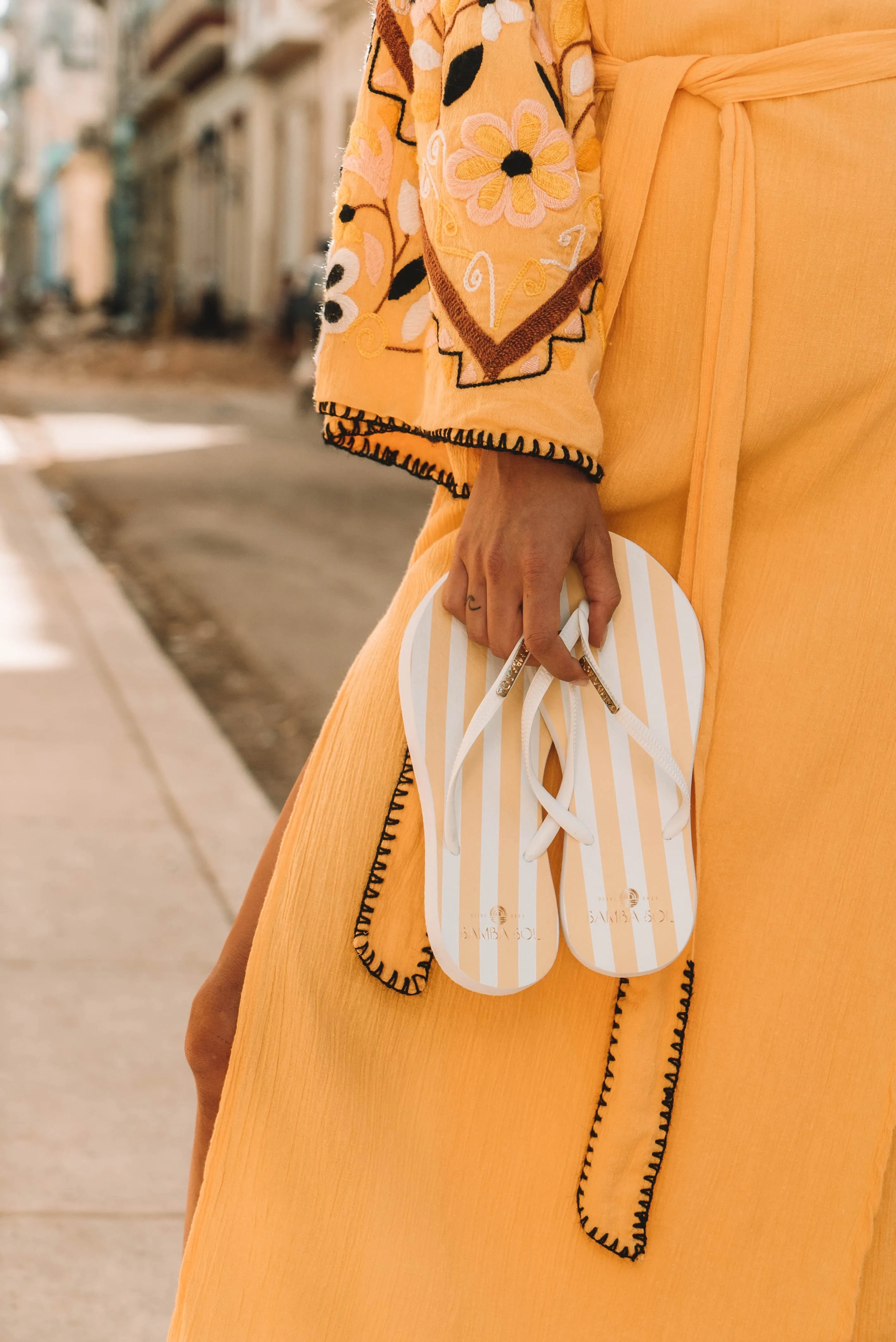 Samba Sol Women's Fashion Collection Flip Flops - Cabana Square Toe Flip Flops