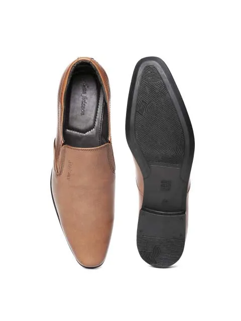 San Frissco Men Tan Formal Shoes Flat Shoes Trending