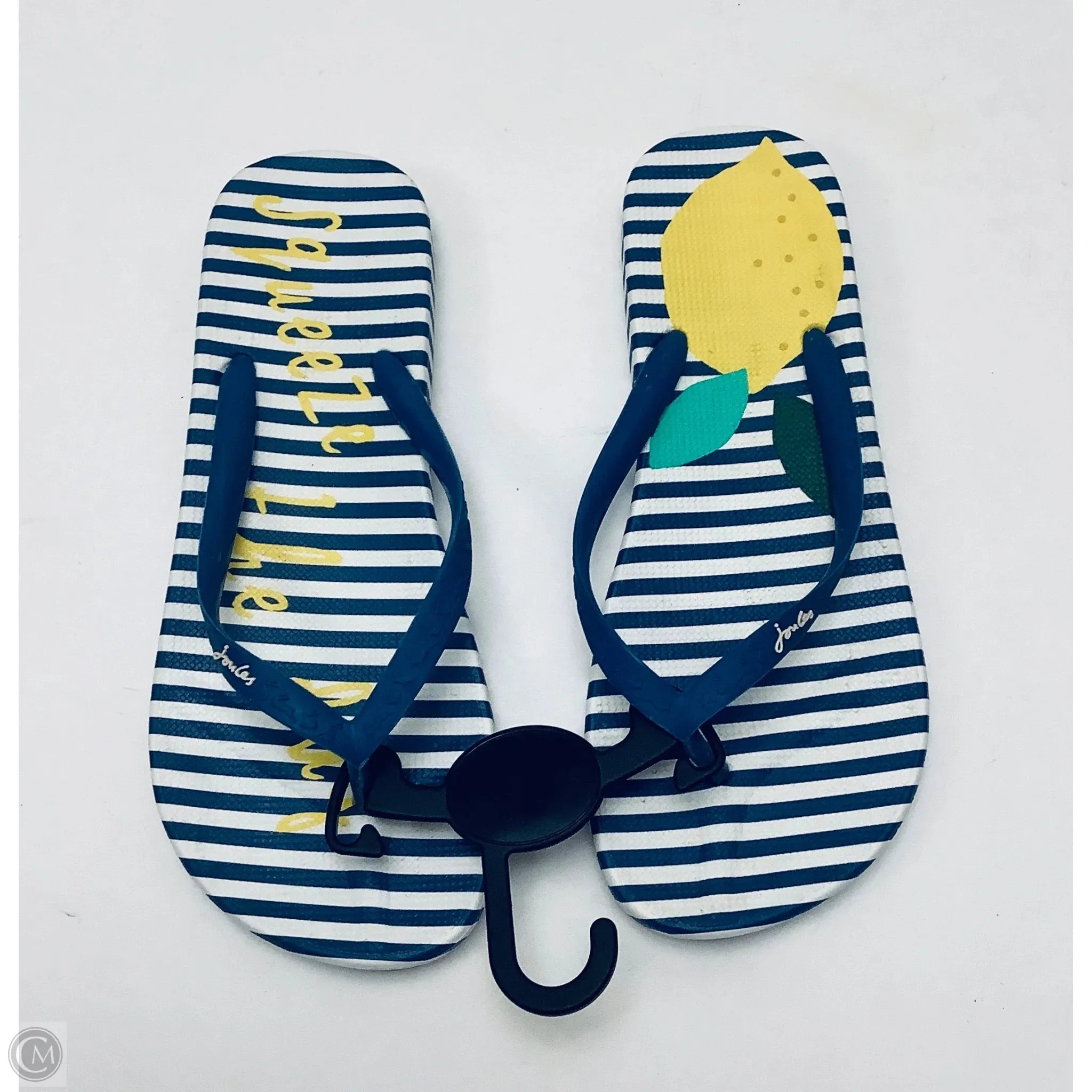 Camilla Flip Flops Sandals Flip Flops By Joules In Striped Pattern, Size: 8