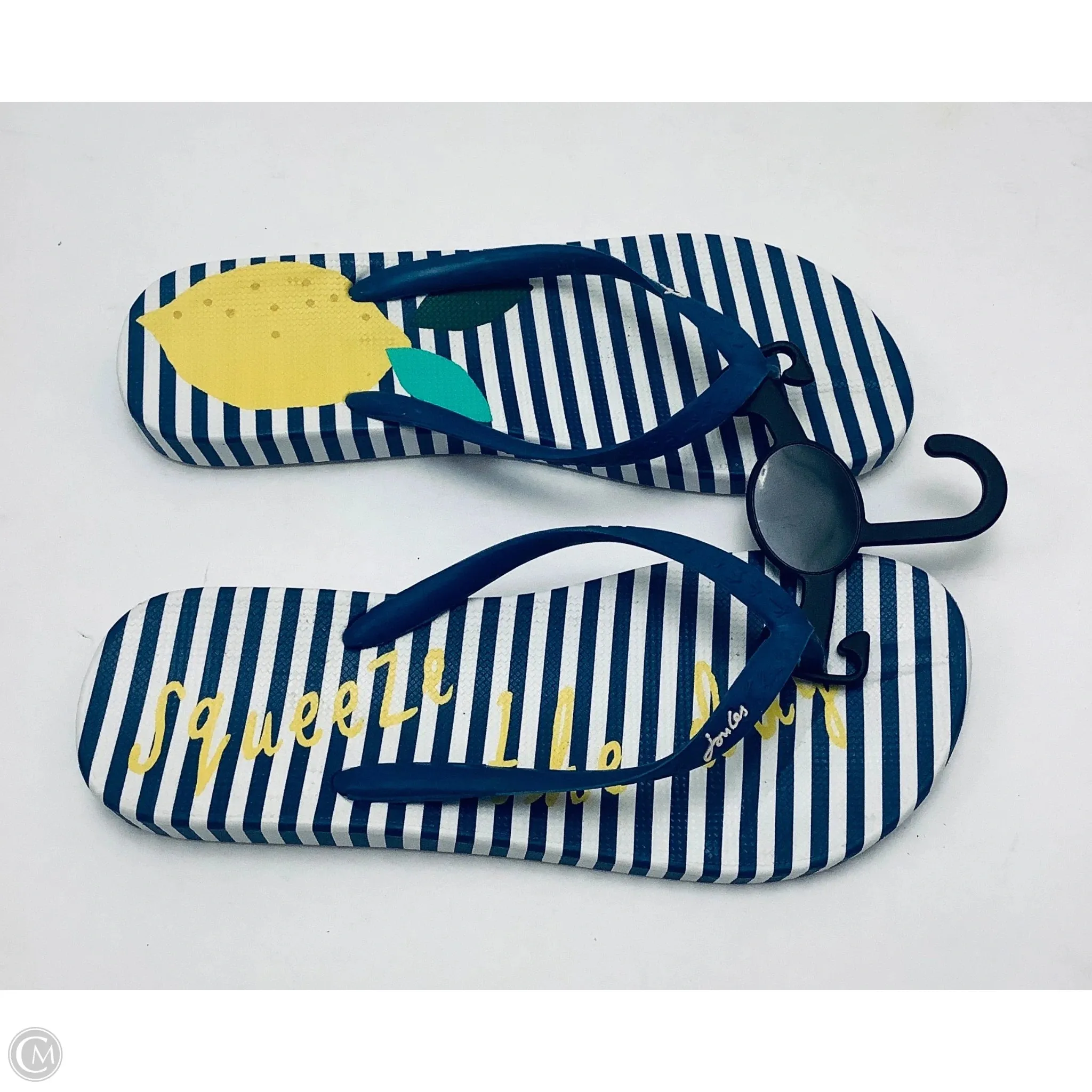 Flip Flops And Foot Health Sandals Flip Flops By Joules In Striped Pattern, Size: 8
