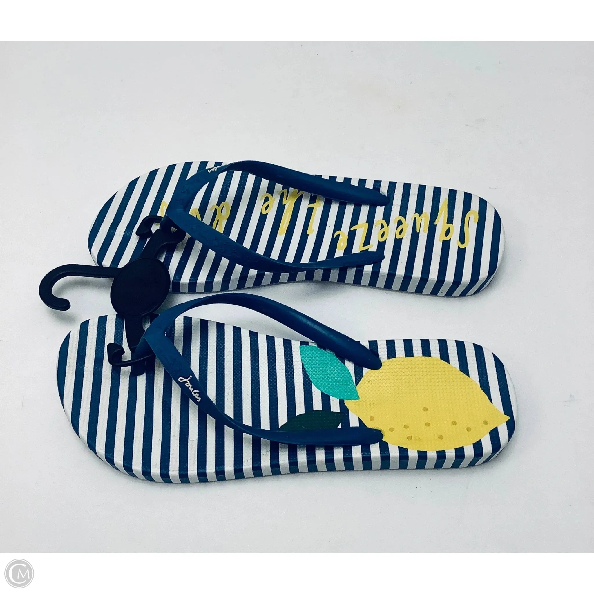 Sandals Flip Flops By Joules In Striped Pattern, Size: 8 Flip Flops Banned In Airports