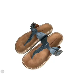 Flip Flops Men Brown Sandals Flip Flops By Lucky Brand In Blue & Brown, Size: 7.5