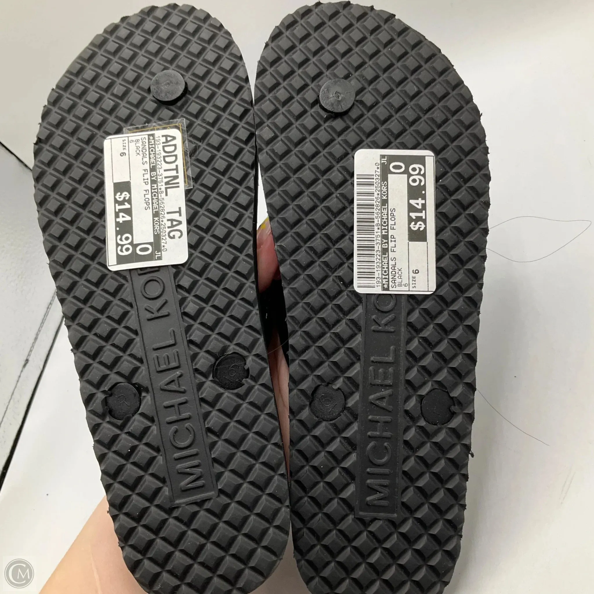 Sandals Flip Flops By Michael By Michael Kors In Black, Size: 6 Flip Flops For Shower Use