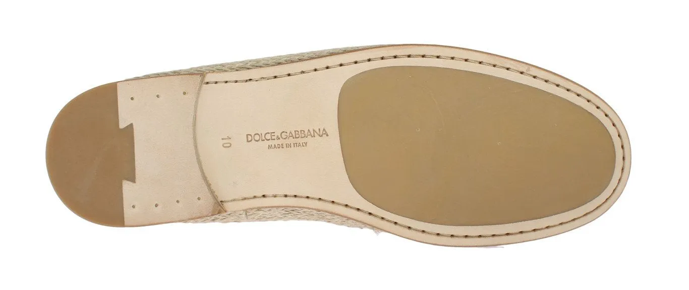 Ivory White Deer Leather Logo Loafers Adams Loafers