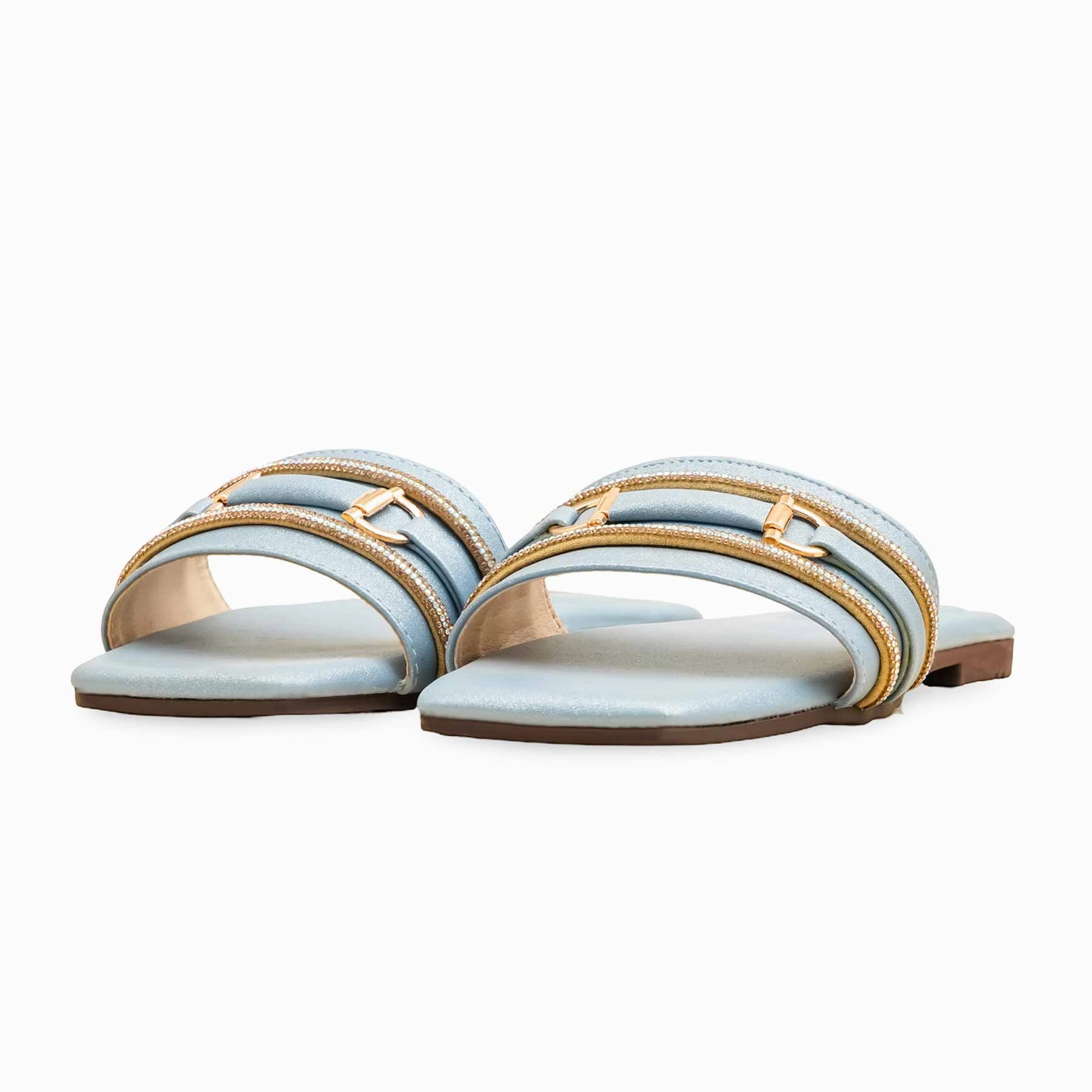 Sky Blue Casual Slipper For Ladies CL2101 Barefoot Winter Slippers