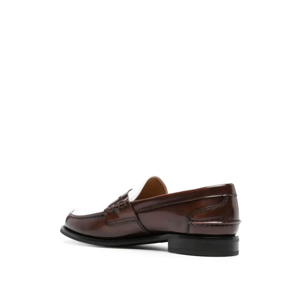 Versace Greca Loafers Church's Brown Calfskin Slip-On Loafers