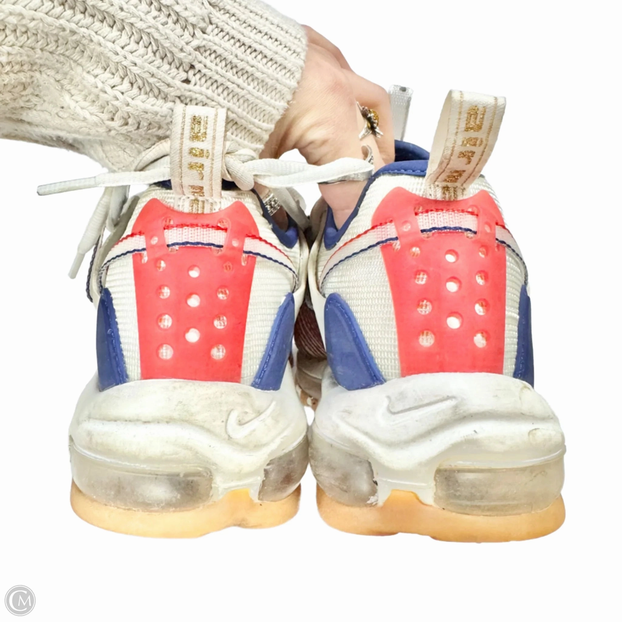 Shoes Sneakers By Nike In Blue & Red & White, Size: 9 Asics Running Shoes Nimbus 24