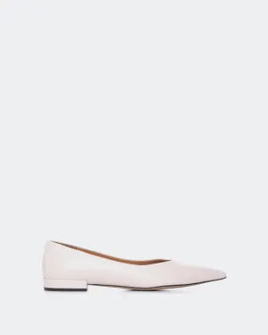 Shynnis Off White Leather Business Casual Shoes