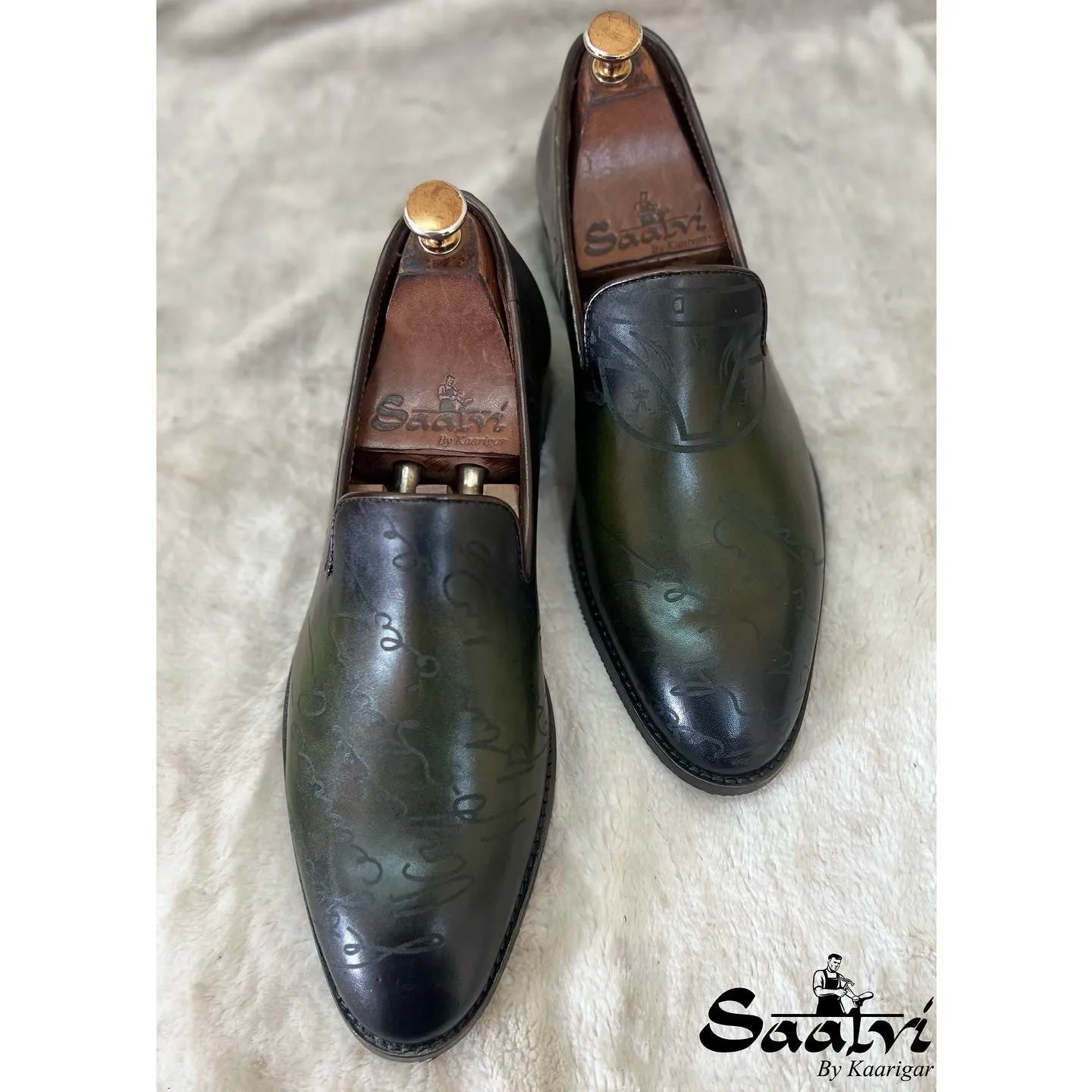 Signature Loafers Green Loafers Driving Shoes