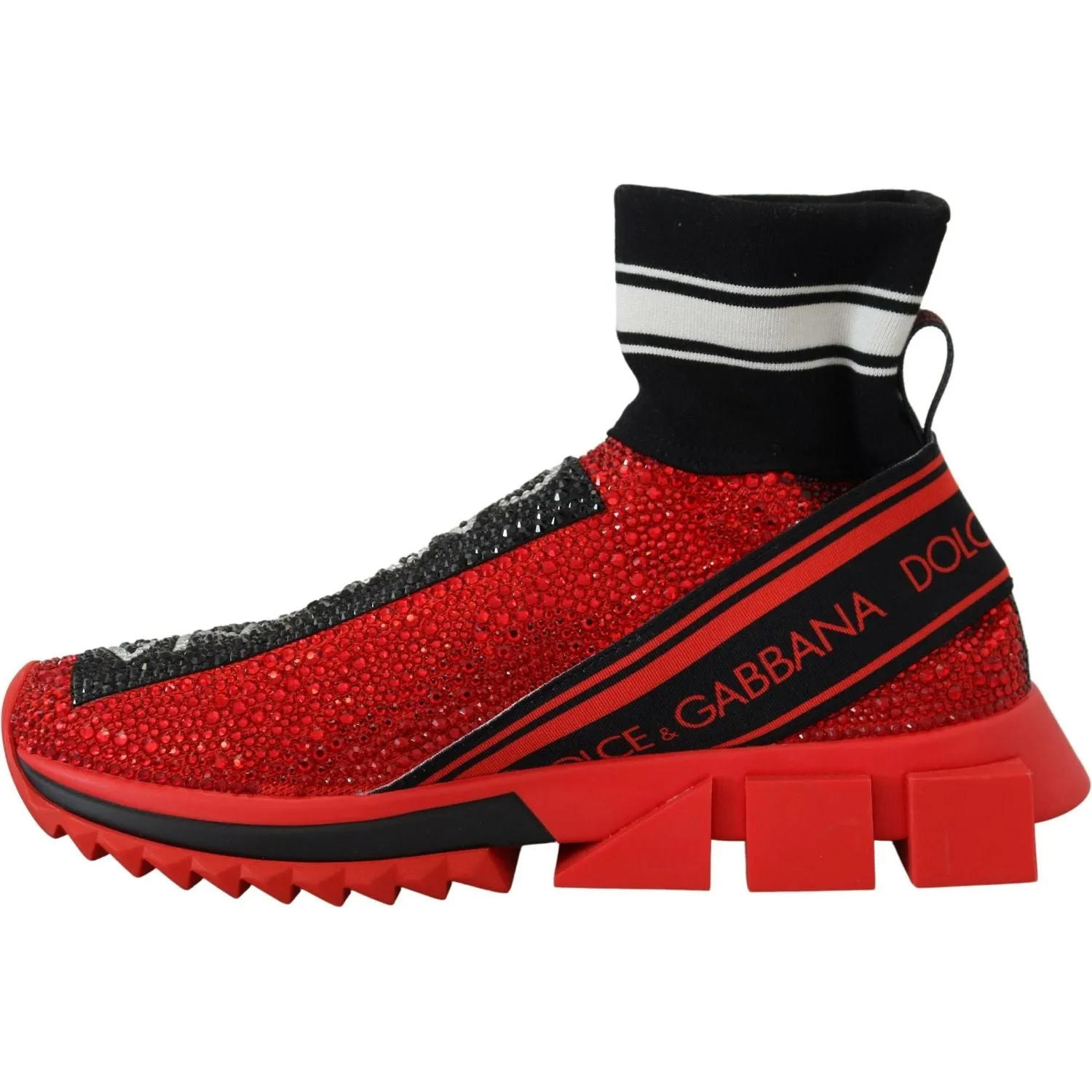 Sneakers NULL Dolce & Gabbana Red Bling Sorrento Sneakers Socks Shoes