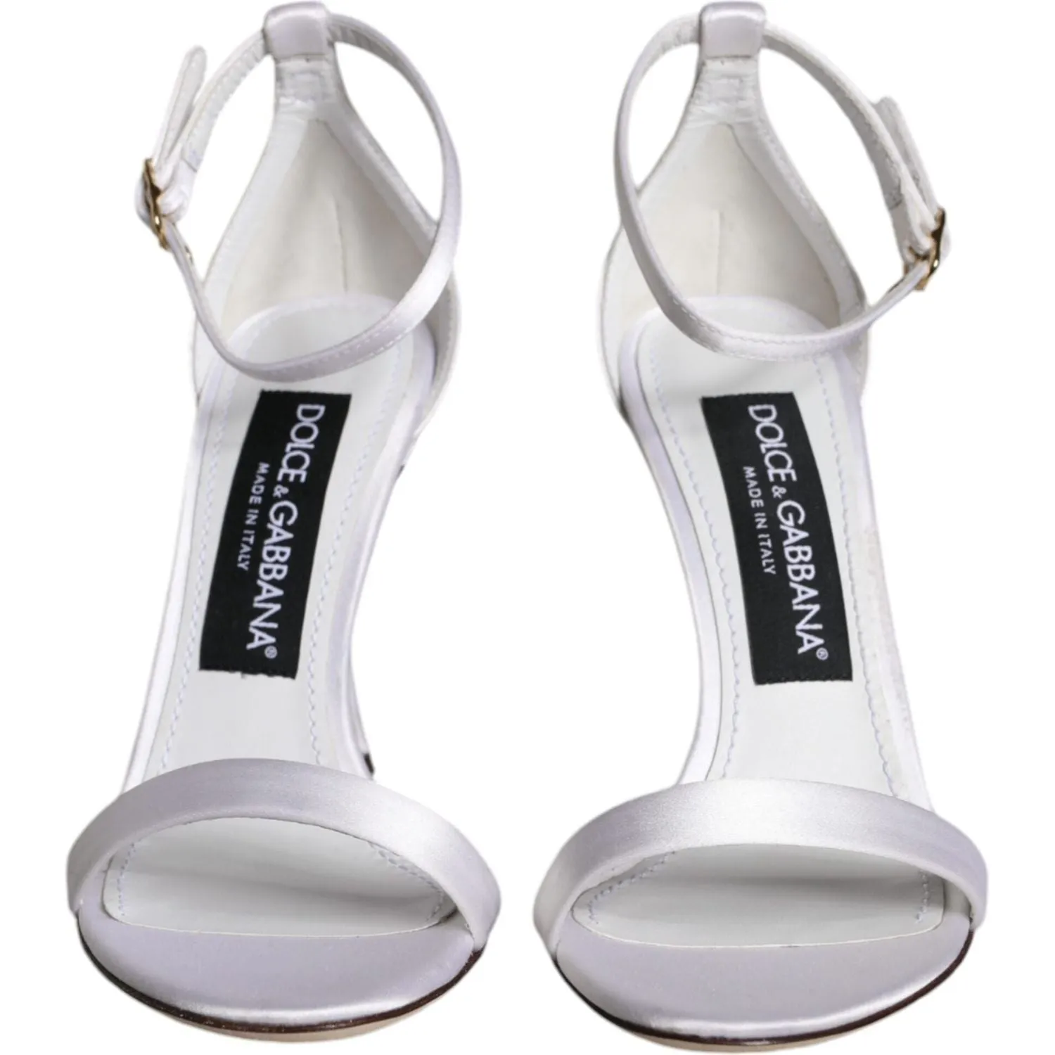 Dolce & Gabbana White KEIRA Heels Ankle Strap Sandals Shoes Cute Comfy Sandals