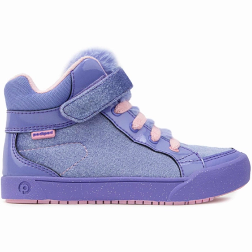 All Black Sneakers Pediped Flex Logan High Top (Toddler/Little Kid)