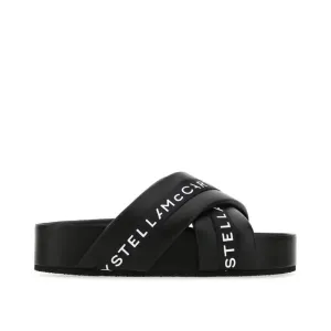 Stella McCartney Black Polyethylene Slippers Bear Trap Sandals