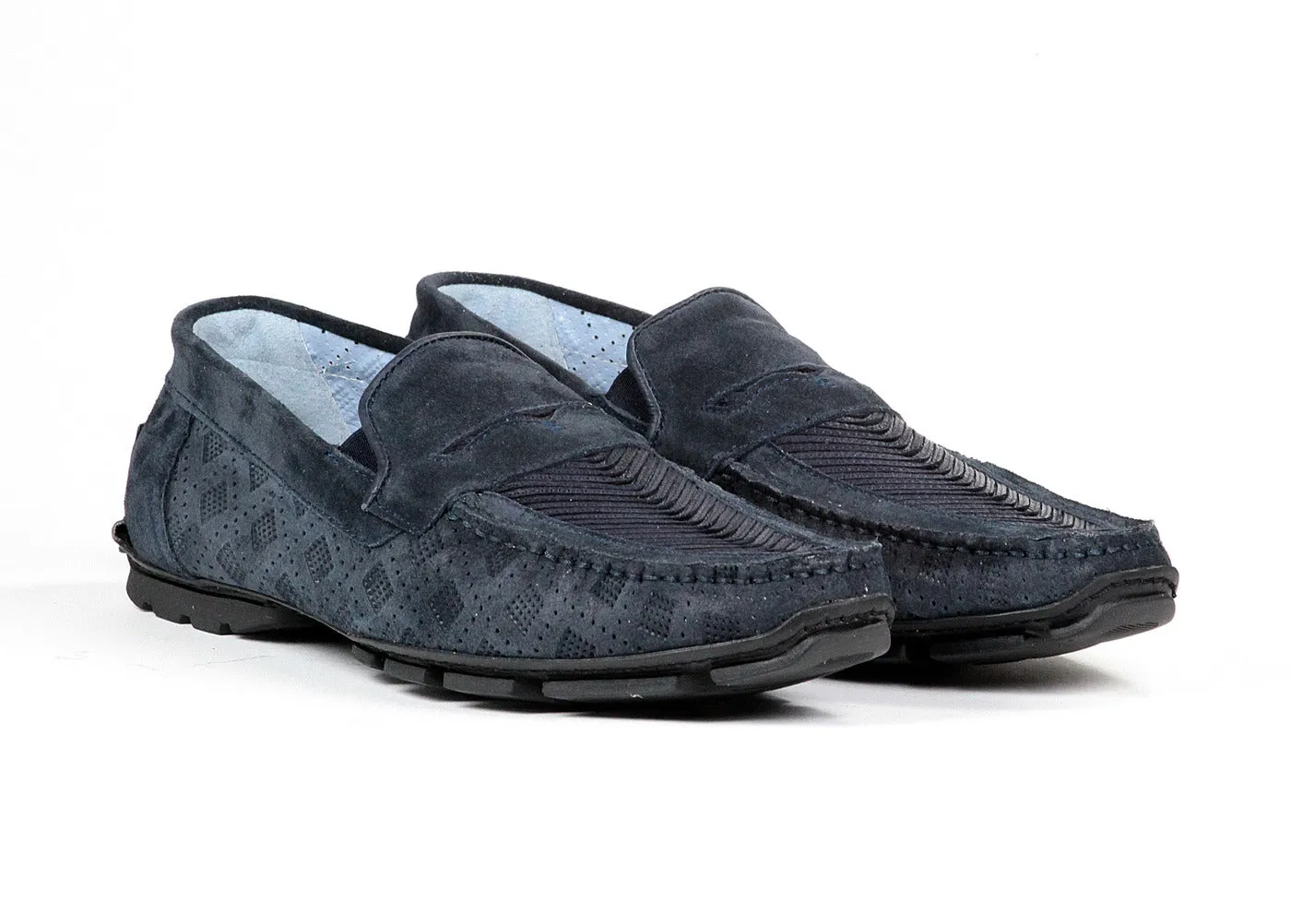 000002982 Bagatto Shoes / Blue 8053 Suede Casual Shoes