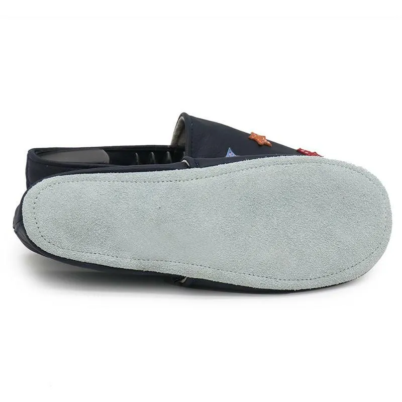 Muk Luks Slippers Socks Colorful star dark blue  Women Slippers