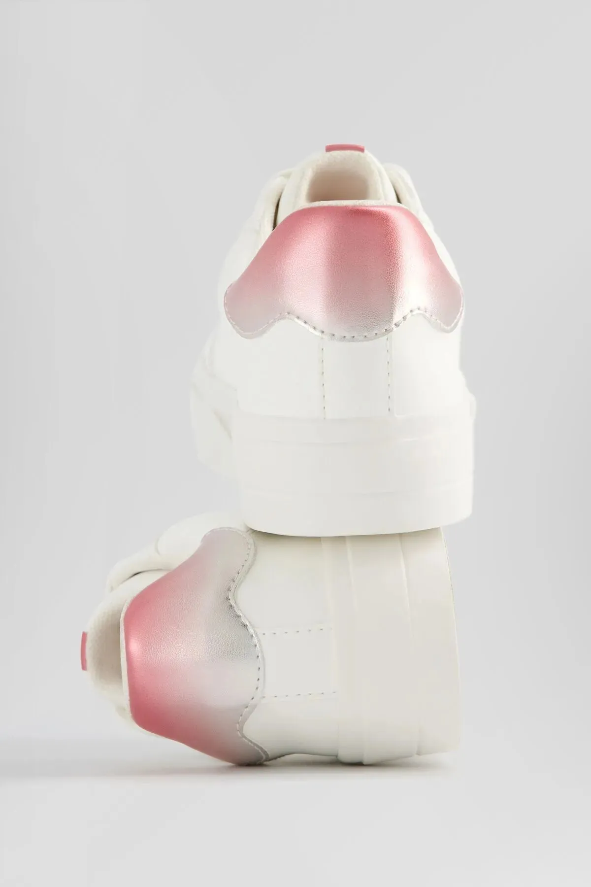 Sneakers At A Wedding Bershka Women's  Metallic detailed Platform Sneakers