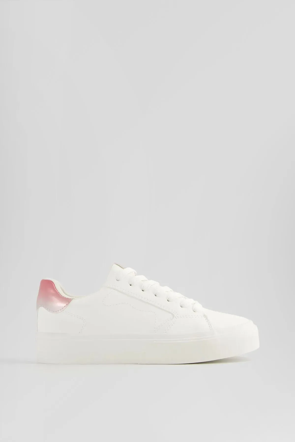 Bershka Women's  Metallic detailed Platform Sneakers Nike Cycling Sneakers