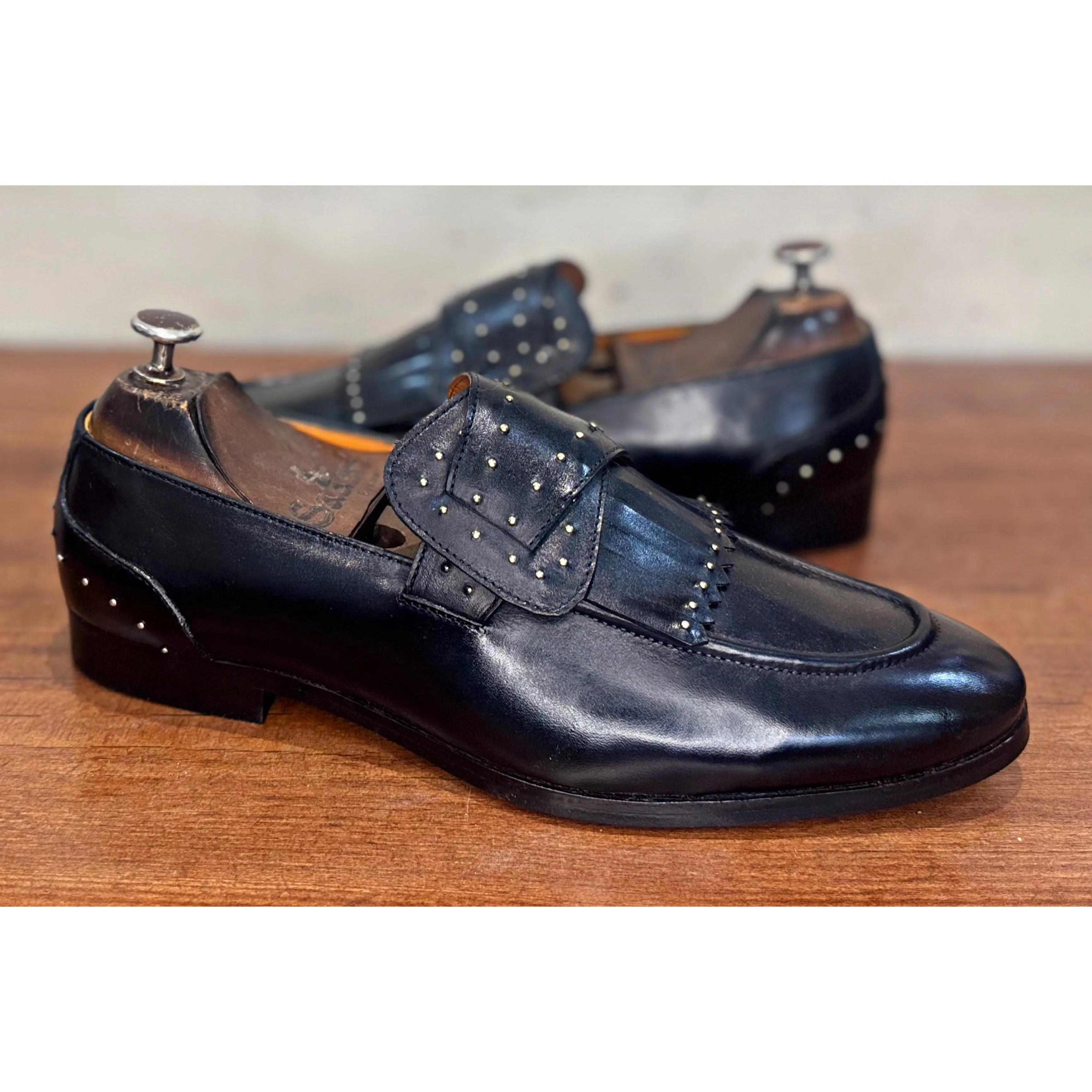 Butterfly Loafers Black Horsebit Loafers Suede