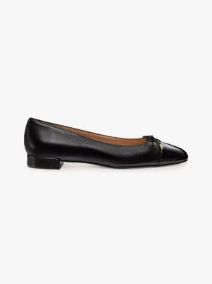 Sleek Bow Flat black Memory Foam Flat Shoes