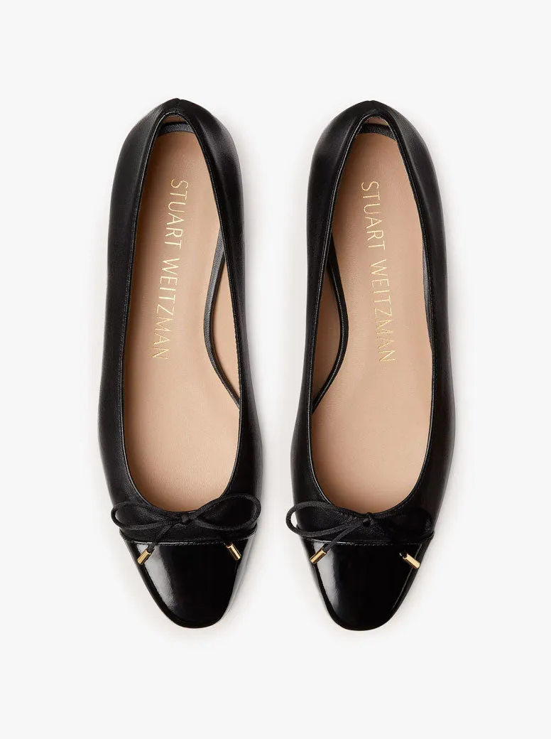 Sleek Bow Flat black Shoe Inserts For Ballet Flats