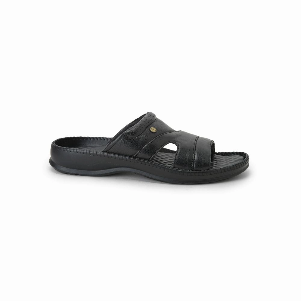 Ansley Slippers COOLERS Casual (Black) Slippers For Men STEAMER-02 By Liberty