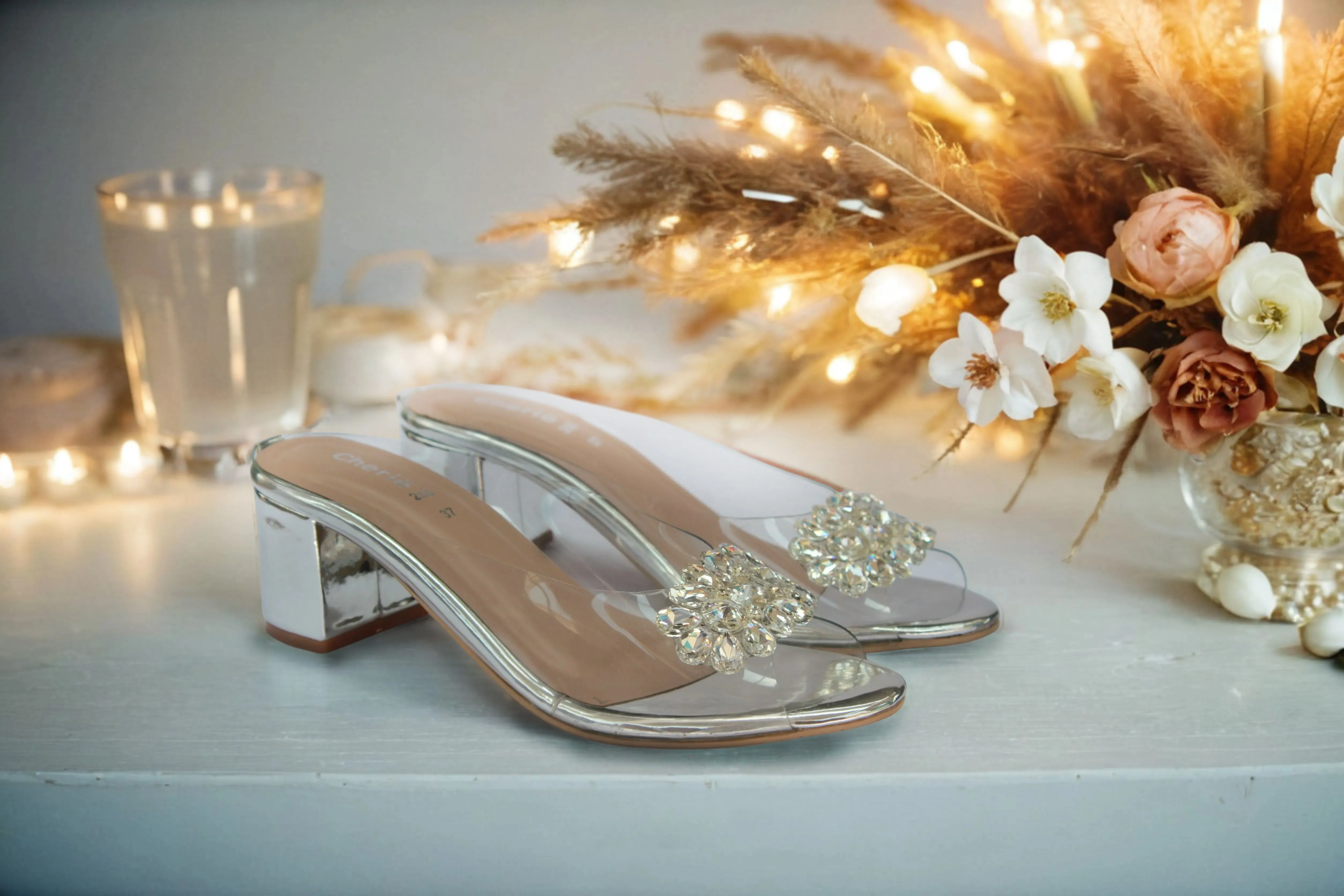 Sliver | Fancy Heel Slippers for Women Highland Cow Slippers