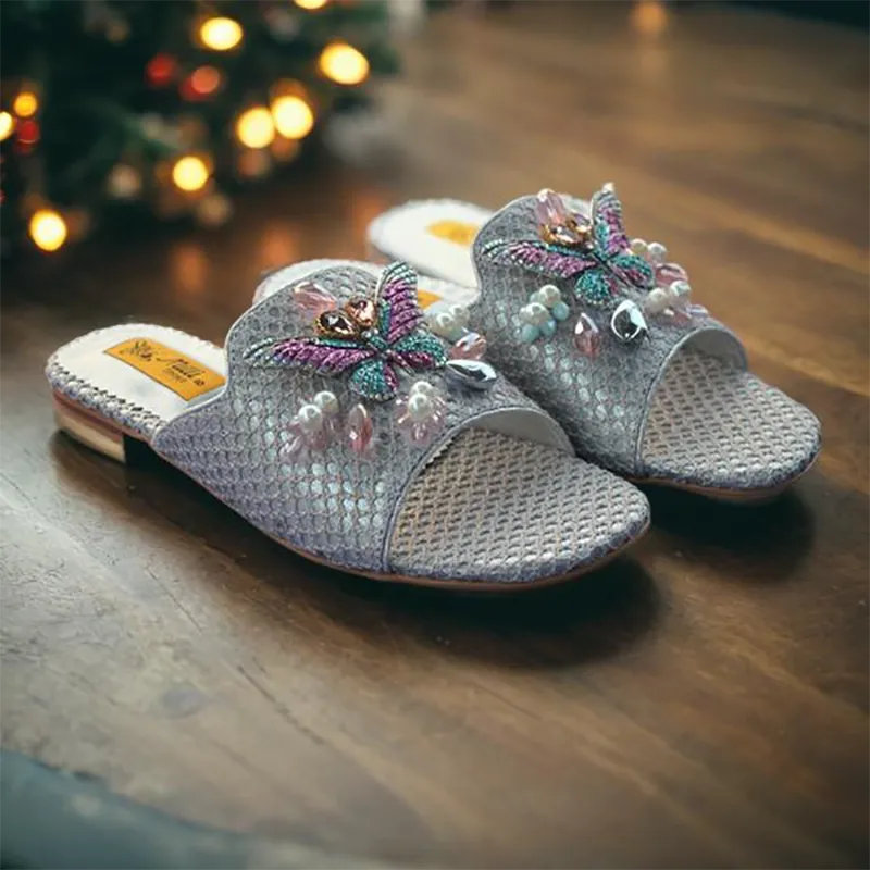 Polo Slippers Sliver Fancy Slippers for women