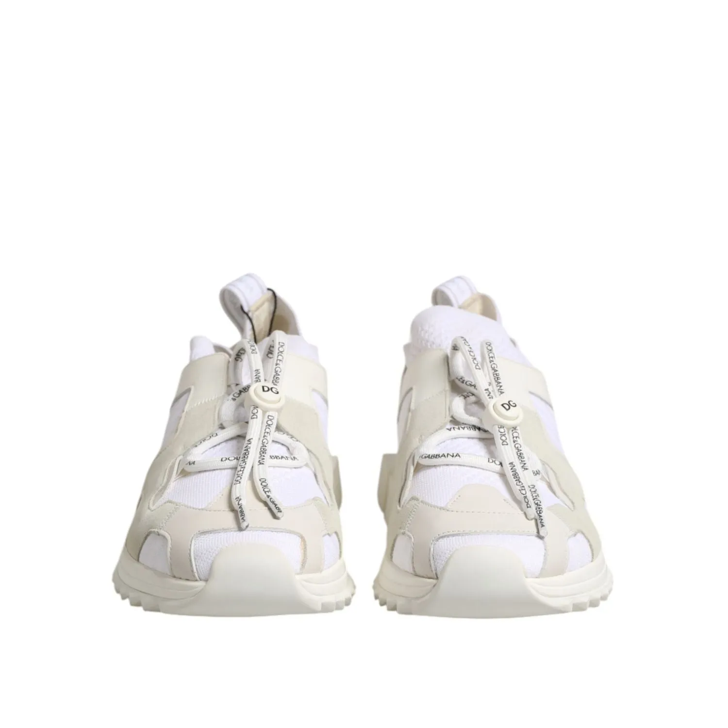 Dolce & Gabbana White Mesh Sorrento Trekking Sneakers Shoes Roofing Sneakers