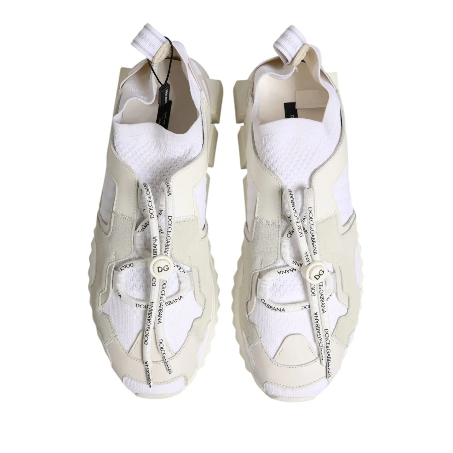Packer Sneakers Dolce & Gabbana White Mesh Sorrento Trekking Sneakers Shoes