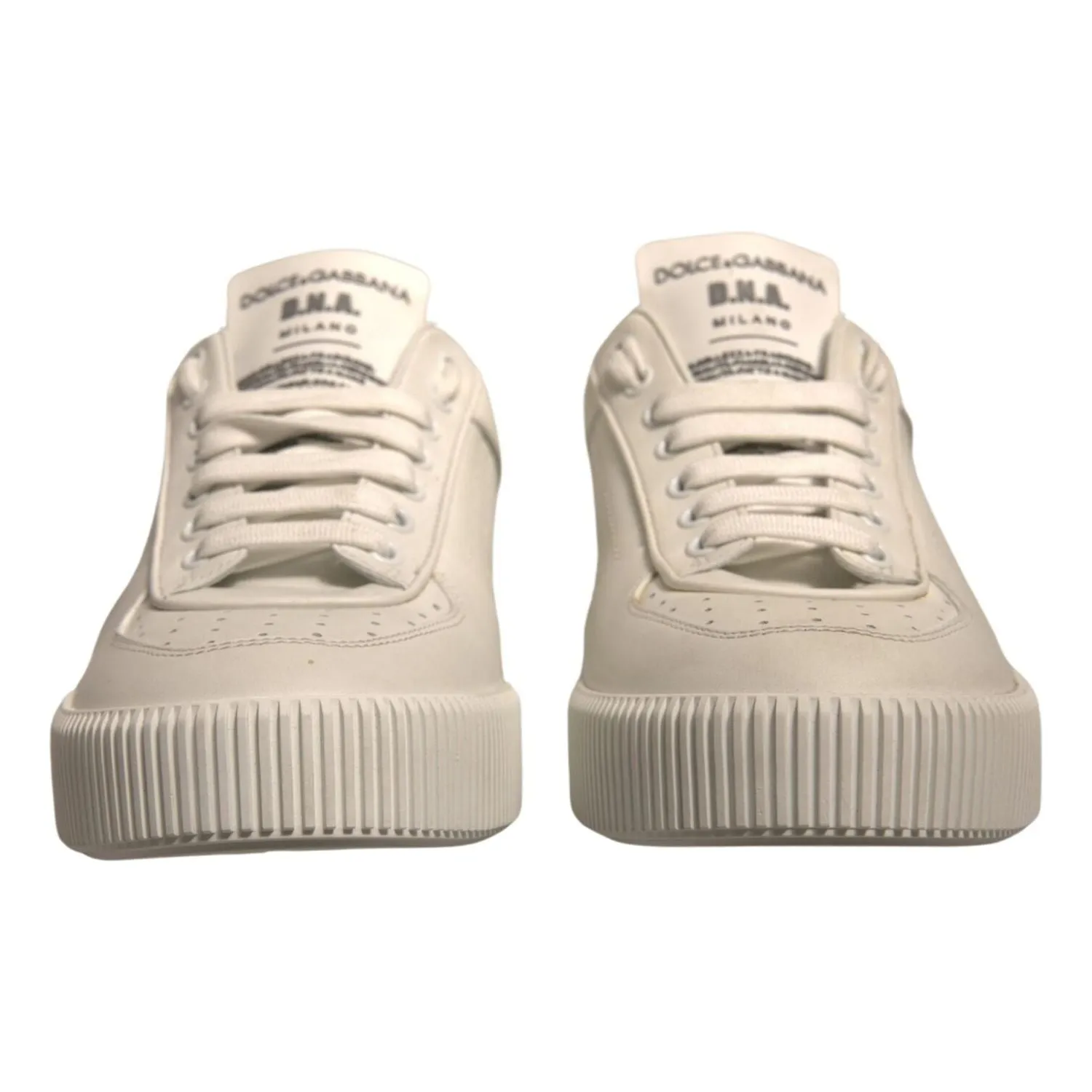 Dolce & Gabbana White Miami Leather Low Top Sneakers Shoes Sneakers In Style