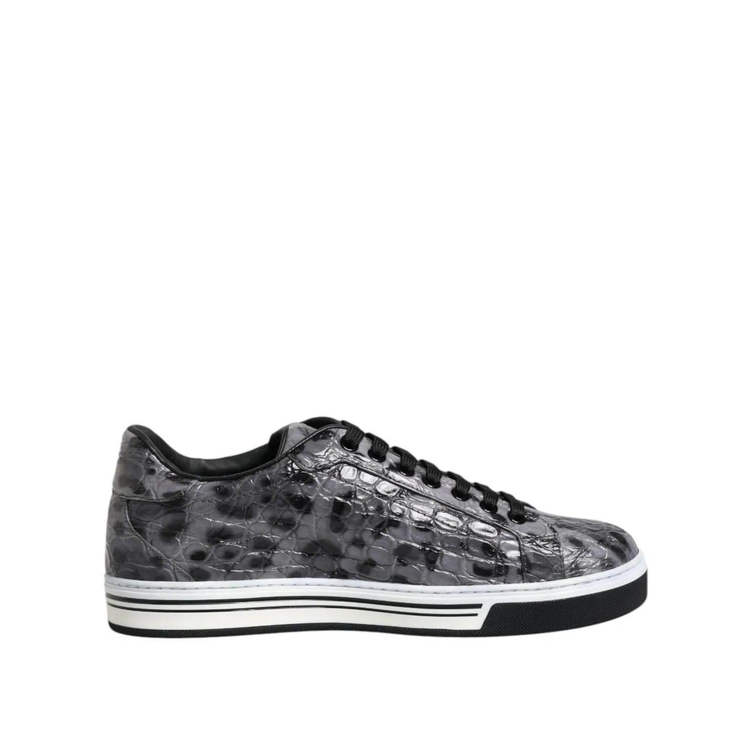 Eytys Sneakers Dolce & Gabbana Gray Leather Leopard Low Top Sneakers Shoes