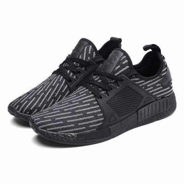 Running In Training Shoes Men Shoes Flykitting Fabric Breathable Mesh Upper Sports Shoes Antiskid Shoes For Spring Autumn Winter Y02 Black