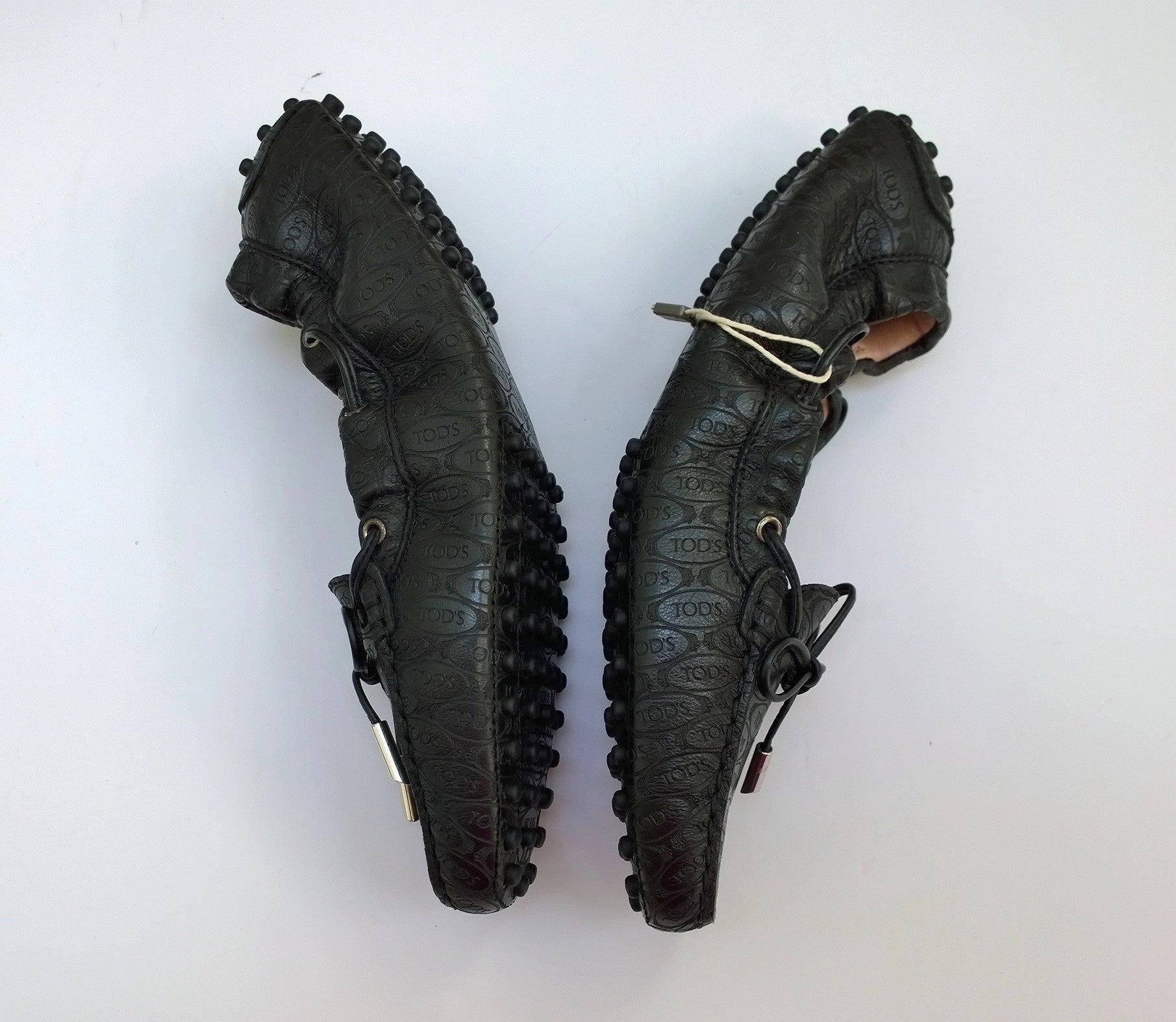 Tod's x Alber Elbaz Perforated Black Leather Logo Loafers New in Box Shoes Adrian Bex Loafers