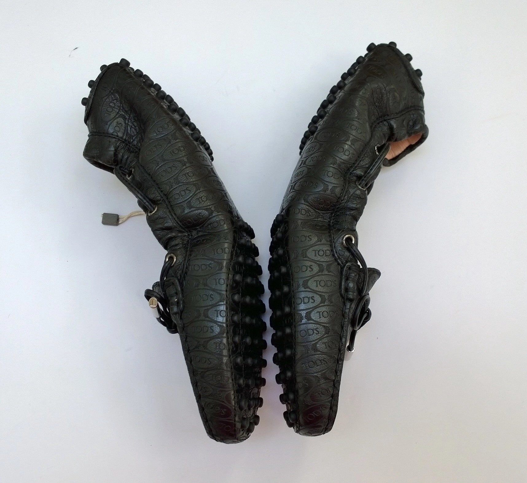 Athletic Loafers Tod's x Alber Elbaz Perforated Black Leather Logo Loafers New in Box Shoes